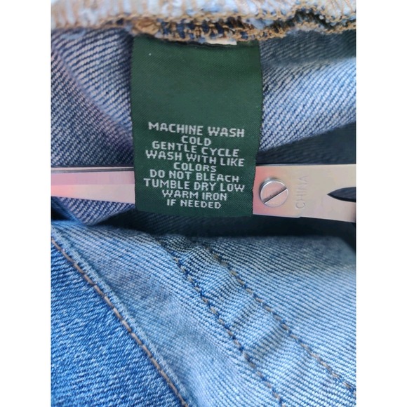 Lauren Ralph Lauren Women's 14 Medium Wash Classic Straight Blue Denim Jeans - Picture 6 of 6